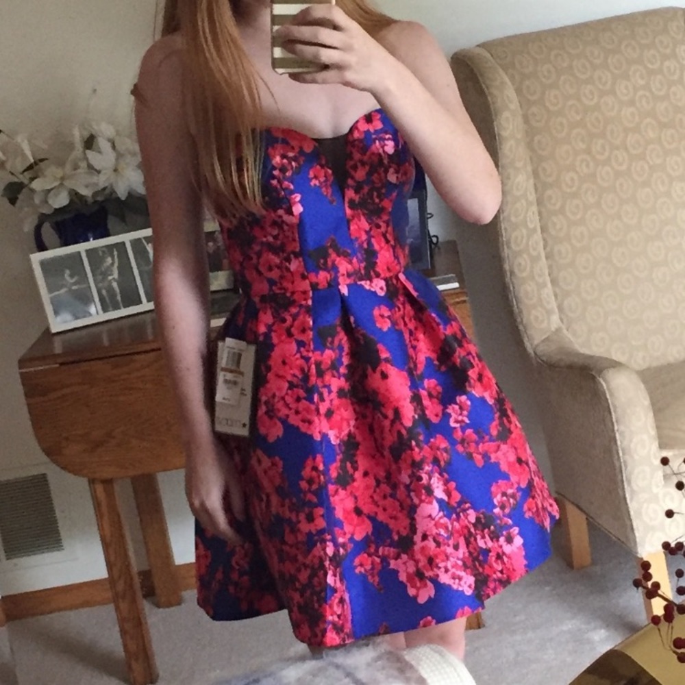 Floral print cocktail dress